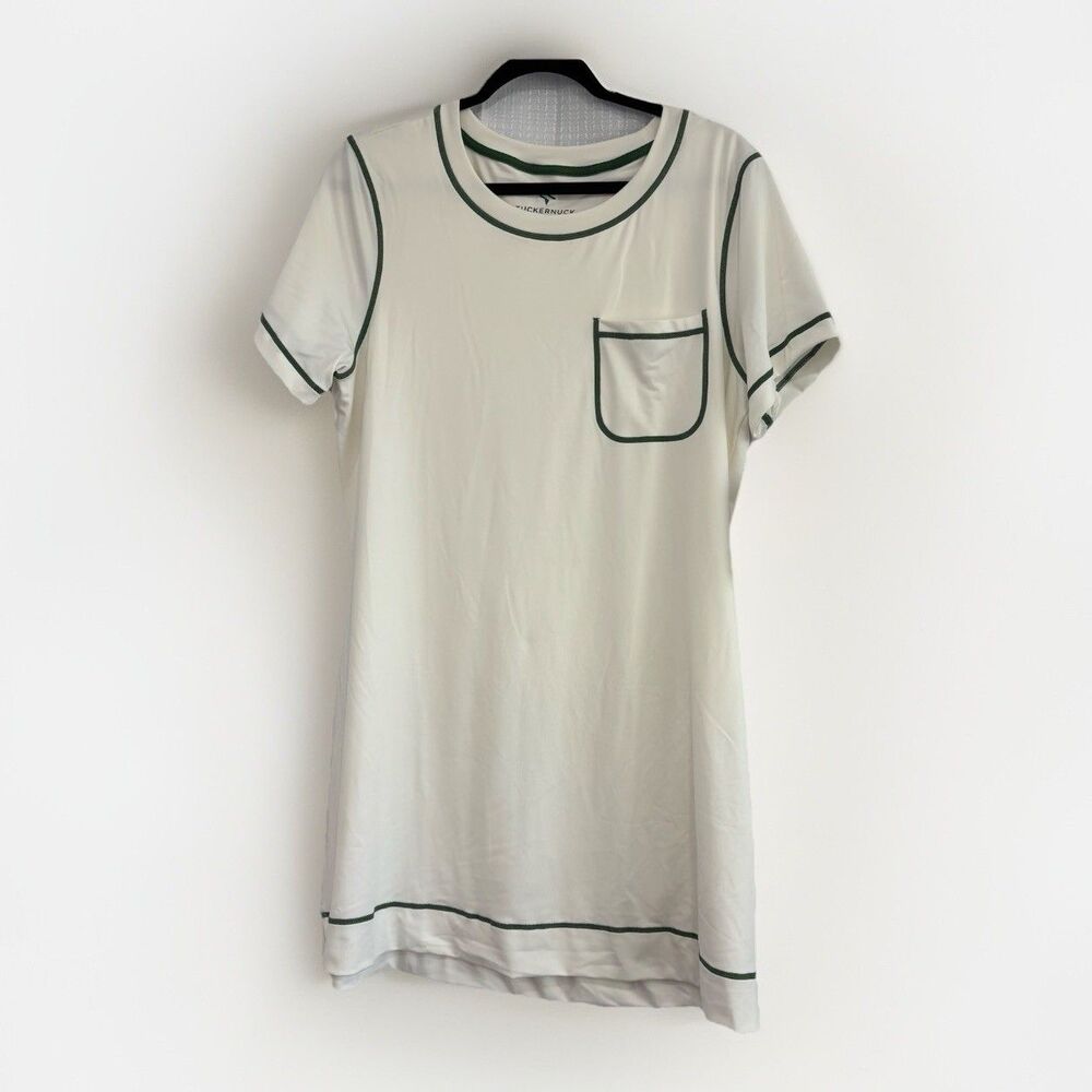 Tuckernuck Dress Size XL White Green Athletic Workout Tnuck Sport Tennis NWT - Picture 2 of 7